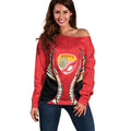 Waikato 2026 Rugby Custom Off Shoulder Sweater NZ Maori Silver Fern