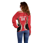Waikato 2026 Rugby Custom Off Shoulder Sweater NZ Maori Silver Fern