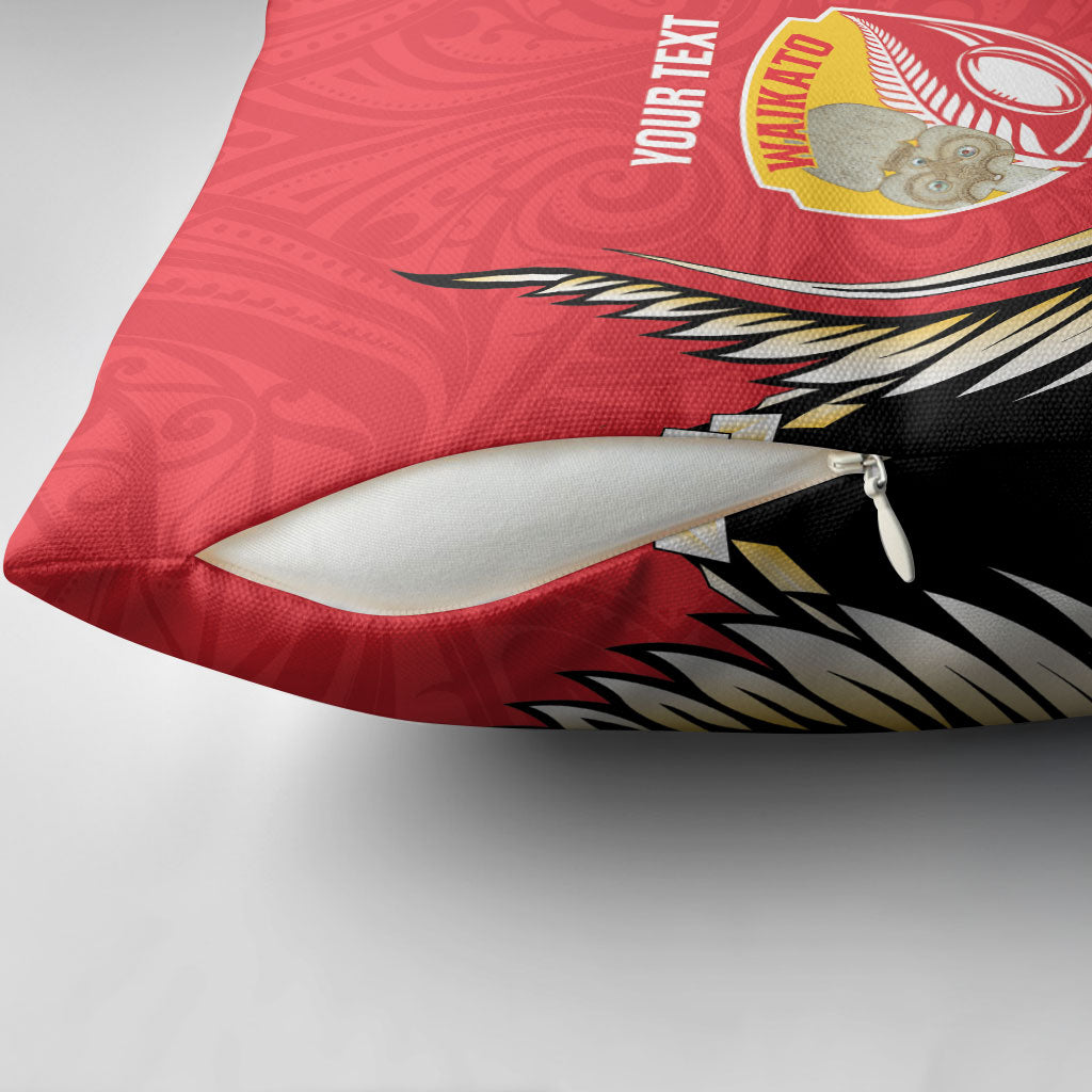 Waikato 2026 Rugby Custom Pillow Cover NZ Maori Silver Fern