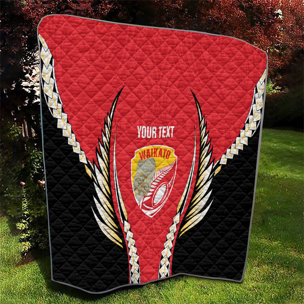 Waikato 2026 Rugby Custom Quilt NZ Maori Silver Fern