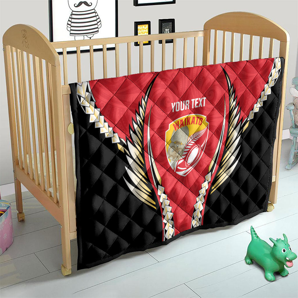 Waikato 2026 Rugby Custom Quilt NZ Maori Silver Fern