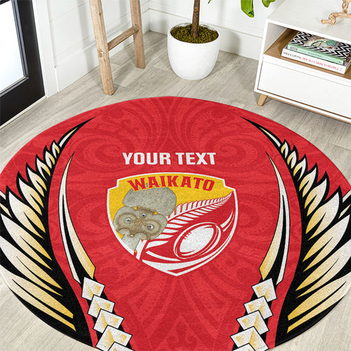 Waikato 2026 Rugby Custom Round Carpet NZ Maori Silver Fern