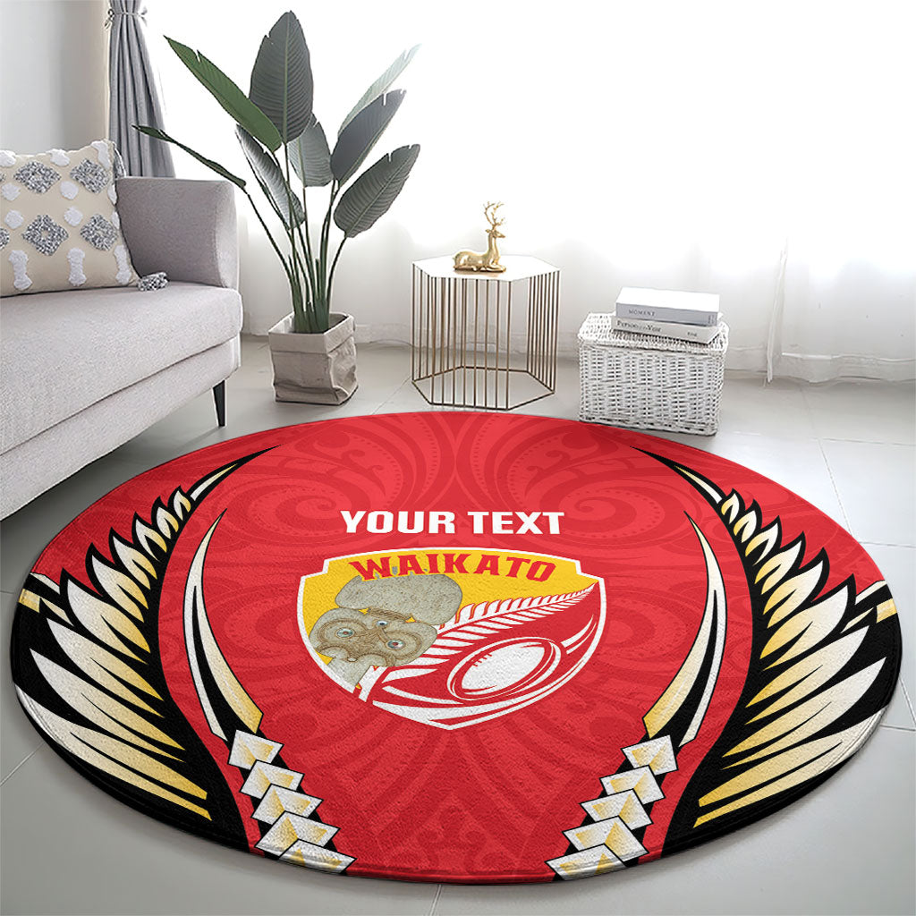 Waikato 2026 Rugby Custom Round Carpet NZ Maori Silver Fern