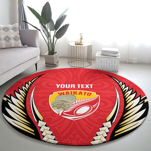 Waikato 2026 Rugby Custom Round Carpet NZ Maori Silver Fern
