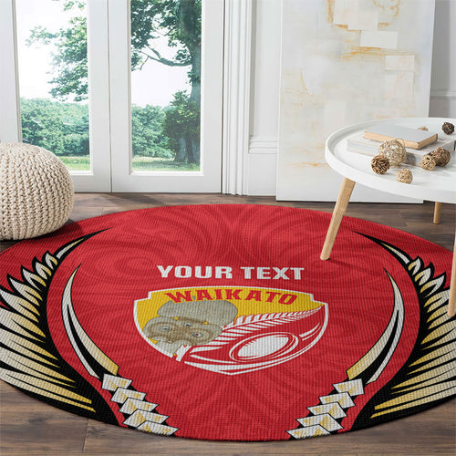 Waikato 2026 Rugby Custom Round Carpet NZ Maori Silver Fern