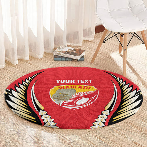 Waikato 2026 Rugby Custom Round Carpet NZ Maori Silver Fern