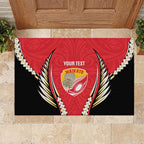 Waikato 2026 Rugby Custom Rubber Doormat NZ Maori Silver Fern