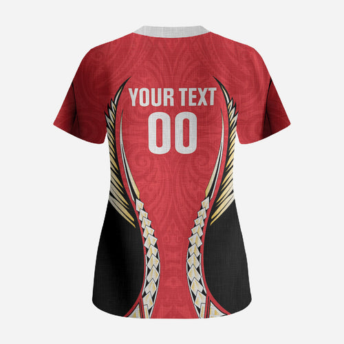Waikato 2026 Rugby Custom Scrub Top NZ Maori Silver Fern