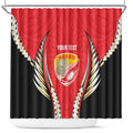 Waikato 2026 Rugby Custom Shower Curtain NZ Maori Silver Fern