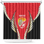 Waikato 2026 Rugby Custom Shower Curtain NZ Maori Silver Fern