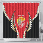 Waikato 2026 Rugby Custom Shower Curtain NZ Maori Silver Fern