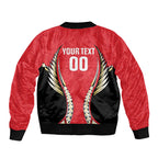 Waikato 2026 Rugby Custom Sleeve Zip Bomber Jacket NZ Maori Silver Fern
