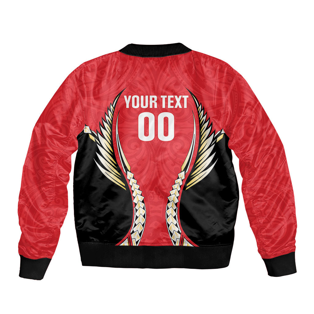 Waikato 2026 Rugby Custom Sleeve Zip Bomber Jacket NZ Maori Silver Fern