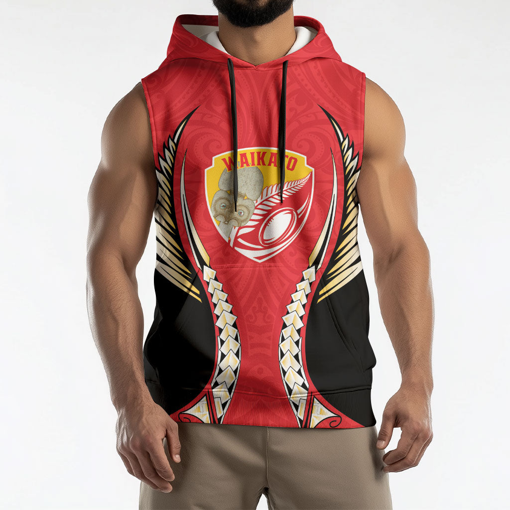 Waikato 2026 Rugby Custom Sleeveless Hoodie NZ Maori Silver Fern