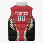 Waikato 2026 Rugby Custom Sleeveless Puffer Jacket NZ Maori Silver Fern