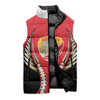 Waikato 2026 Rugby Custom Sleeveless Puffer Jacket NZ Maori Silver Fern