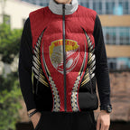 Waikato 2026 Rugby Custom Sleeveless Puffer Jacket NZ Maori Silver Fern
