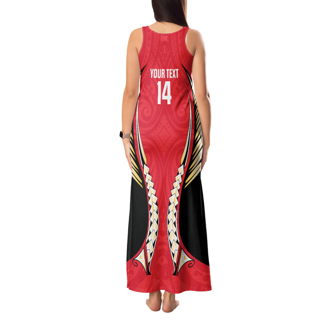 Waikato 2026 Rugby Custom Tank Maxi Dress NZ Maori Silver Fern