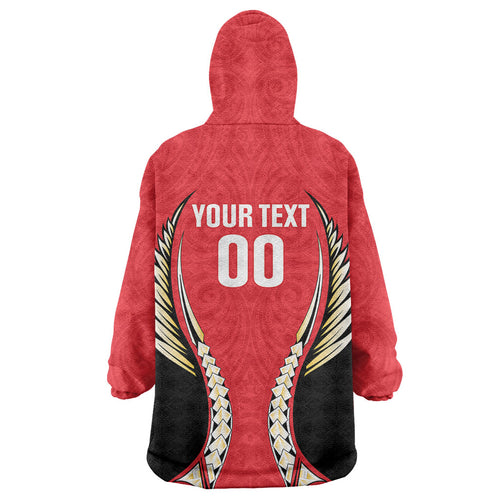 Waikato 2026 Rugby Custom Wearable Blanket Hoodie NZ Maori Silver Fern