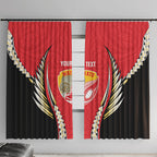 Waikato 2026 Rugby Custom Window Curtain NZ Maori Silver Fern
