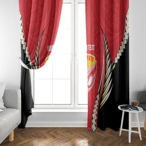Waikato 2026 Rugby Custom Window Curtain NZ Maori Silver Fern