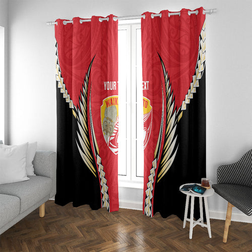 Waikato 2026 Rugby Custom Window Curtain NZ Maori Silver Fern