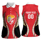 Waikato 2026 Rugby Custom Women Sleeveless Polo Shirt NZ Maori Silver Fern