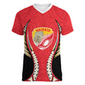 Waikato 2026 Rugby Custom Women V-Neck T-Shirt NZ Maori Silver Fern