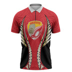 Waikato 2026 Rugby Custom Zipper Polo Shirt NZ Maori Silver Fern