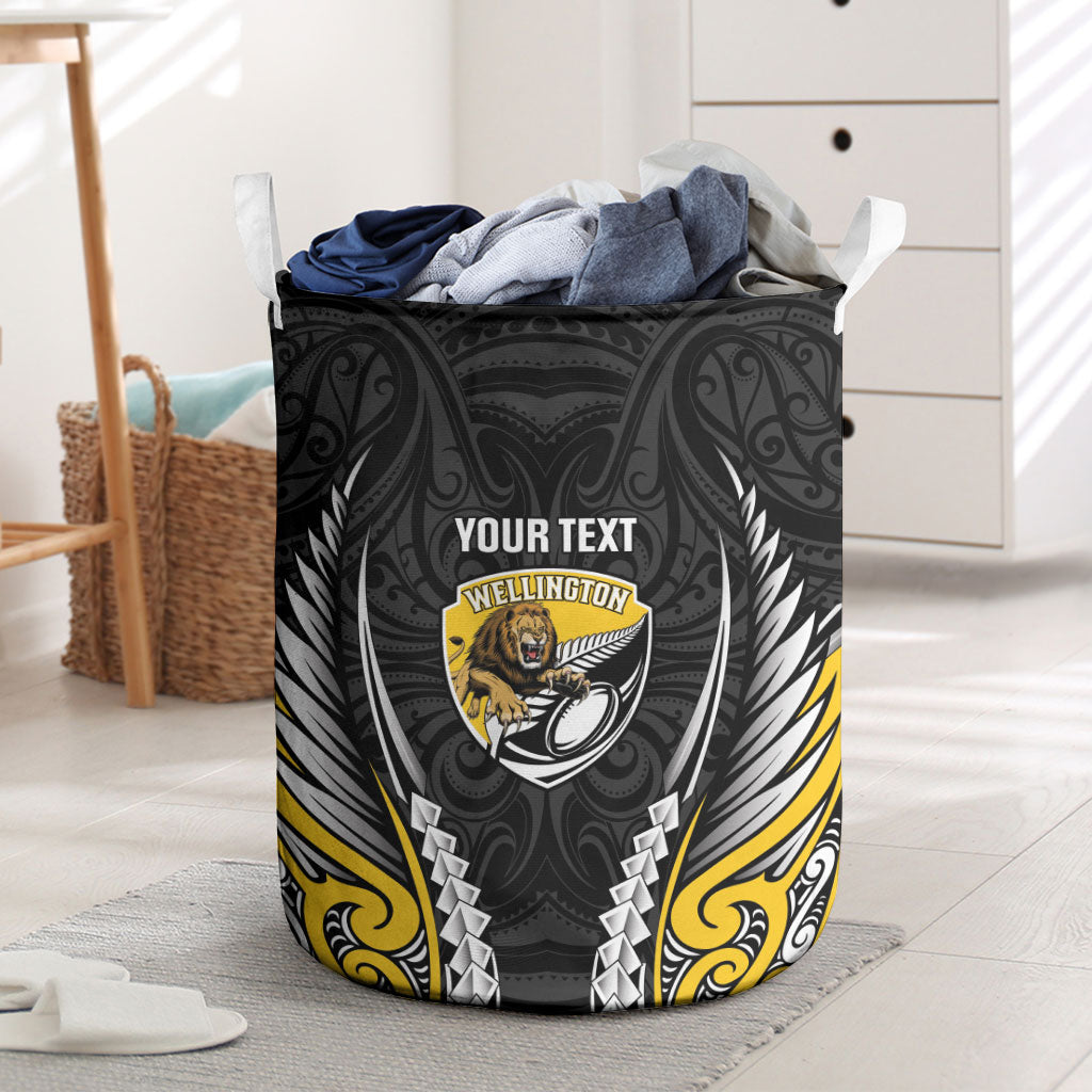Wellington 2026 Rugby Custom Laundry Basket NZ Maori Silver Fern