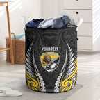 Wellington 2026 Rugby Custom Laundry Basket NZ Maori Silver Fern
