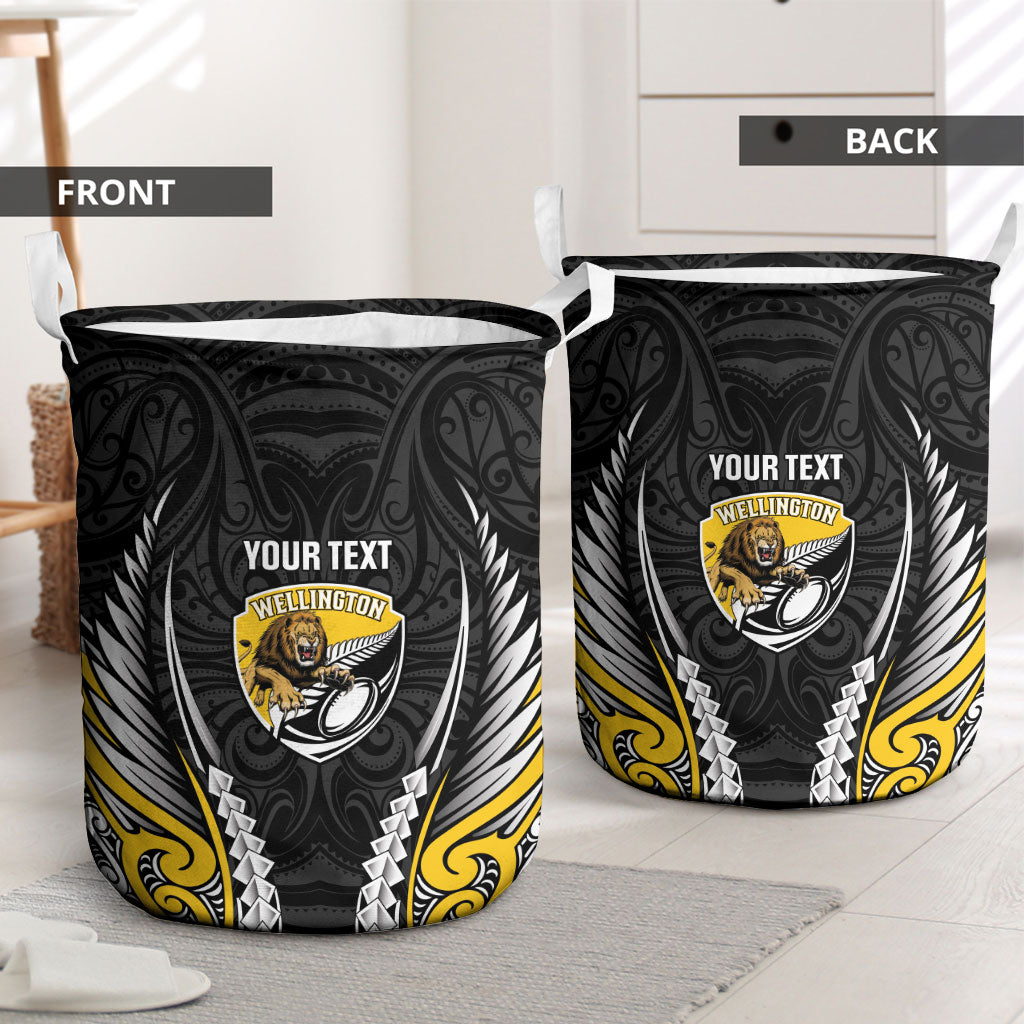 Wellington 2026 Rugby Custom Laundry Basket NZ Maori Silver Fern