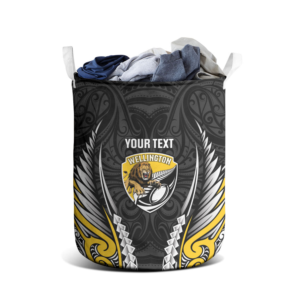 Wellington 2026 Rugby Custom Laundry Basket NZ Maori Silver Fern
