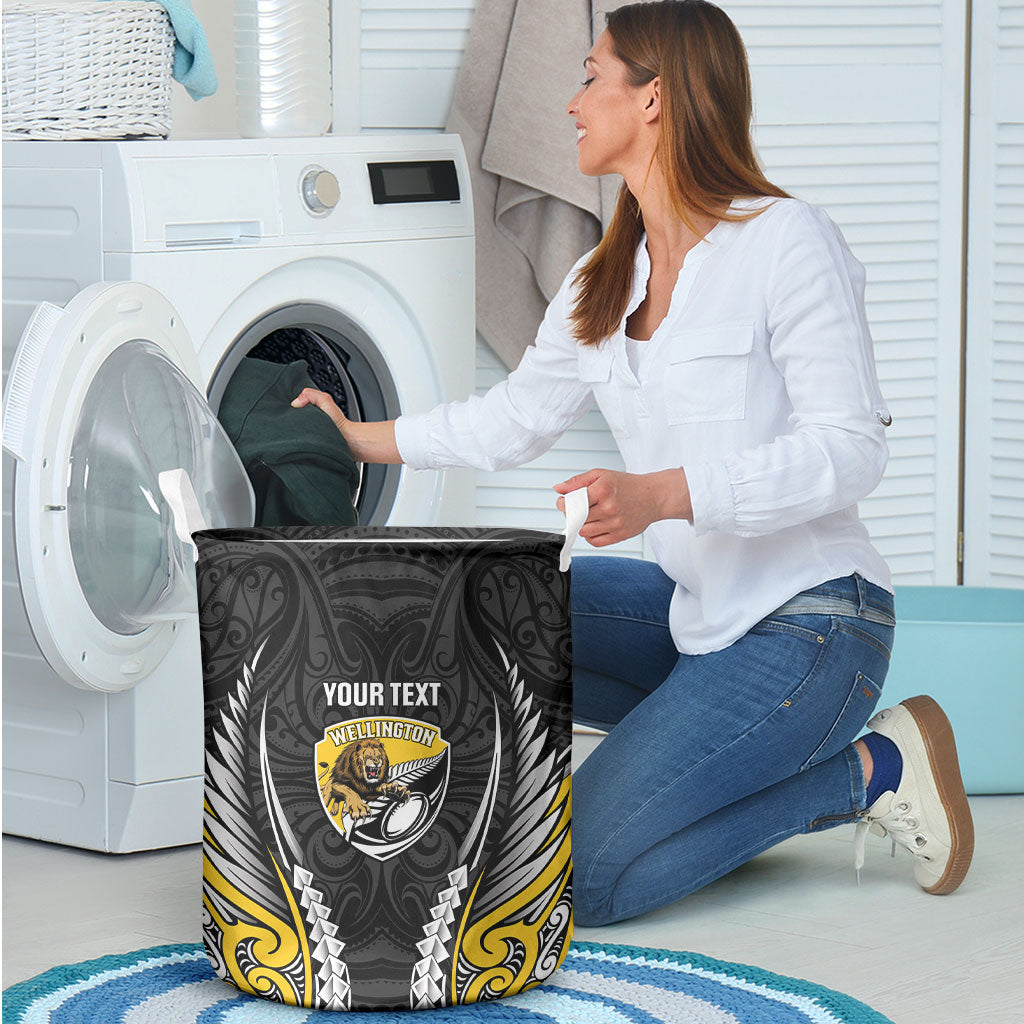 Wellington 2026 Rugby Custom Laundry Basket NZ Maori Silver Fern