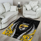 Wellington 2026 Rugby Custom Area Rug NZ Maori Silver Fern