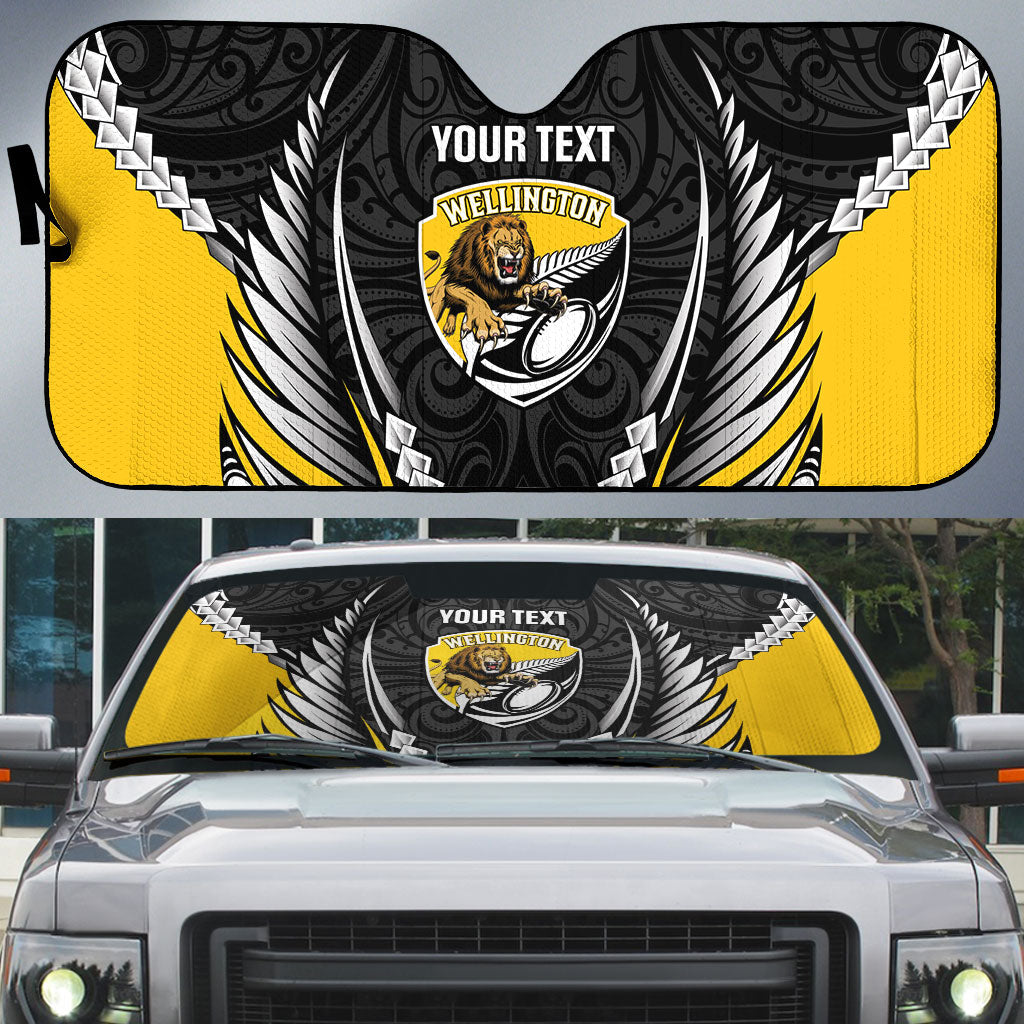 Wellington 2026 Rugby Custom Auto Sun Shade NZ Maori Silver Fern