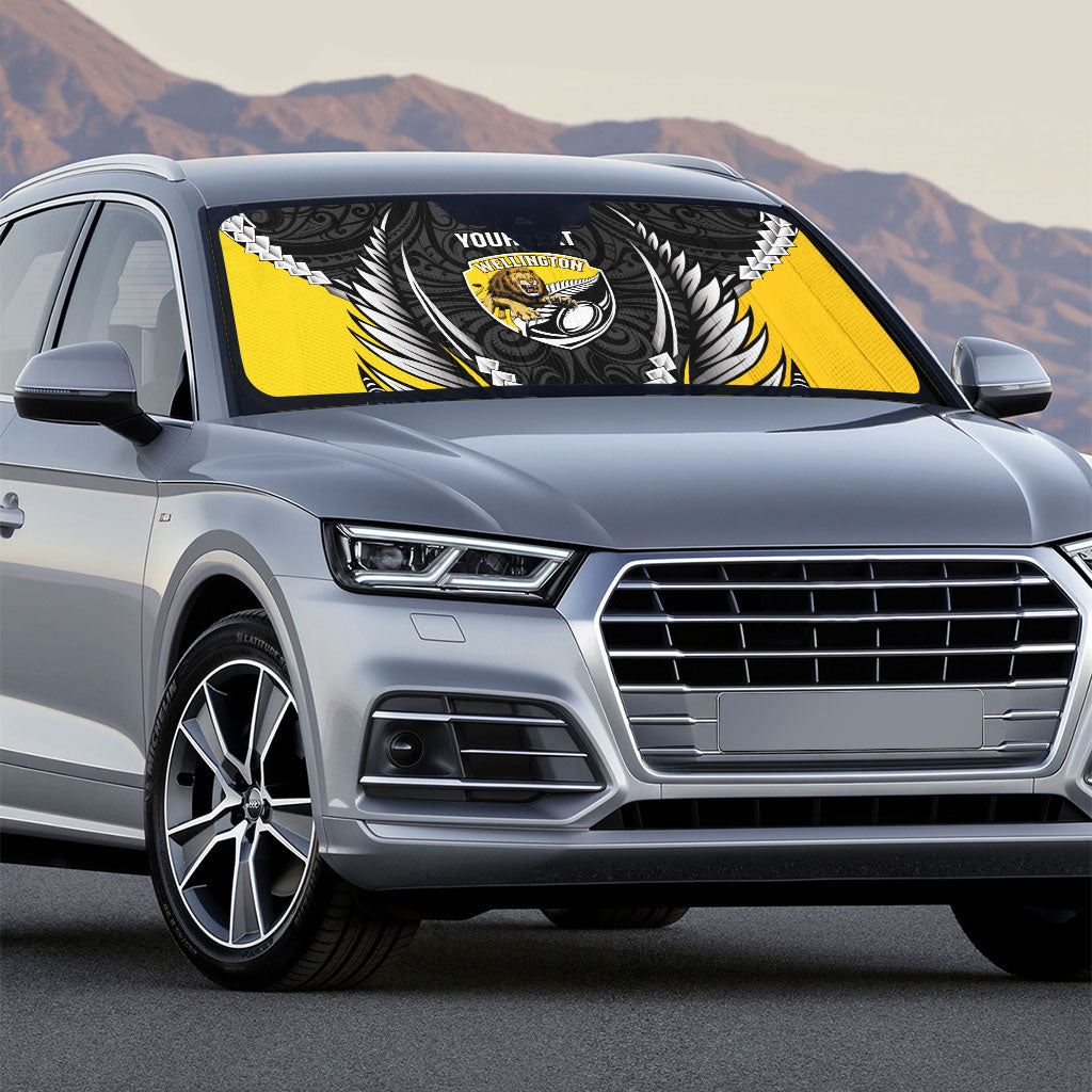 Wellington 2026 Rugby Custom Auto Sun Shade NZ Maori Silver Fern
