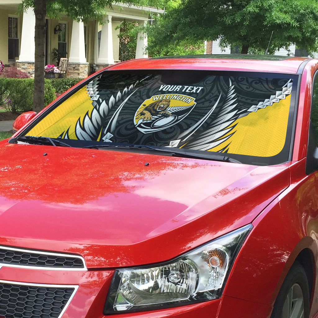 Wellington 2026 Rugby Custom Auto Sun Shade NZ Maori Silver Fern