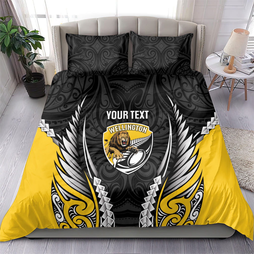 Wellington 2026 Rugby Custom Bedding Set NZ Maori Silver Fern
