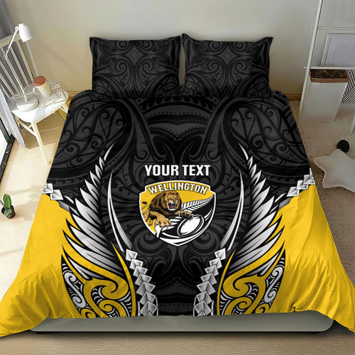 Wellington 2026 Rugby Custom Bedding Set NZ Maori Silver Fern