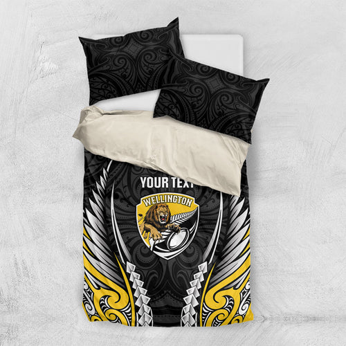 Wellington 2026 Rugby Custom Bedding Set NZ Maori Silver Fern