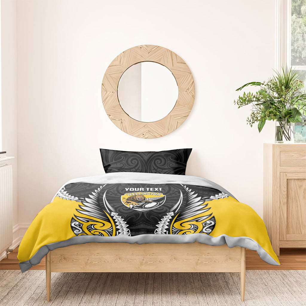 Wellington 2026 Rugby Custom Bedding Set NZ Maori Silver Fern