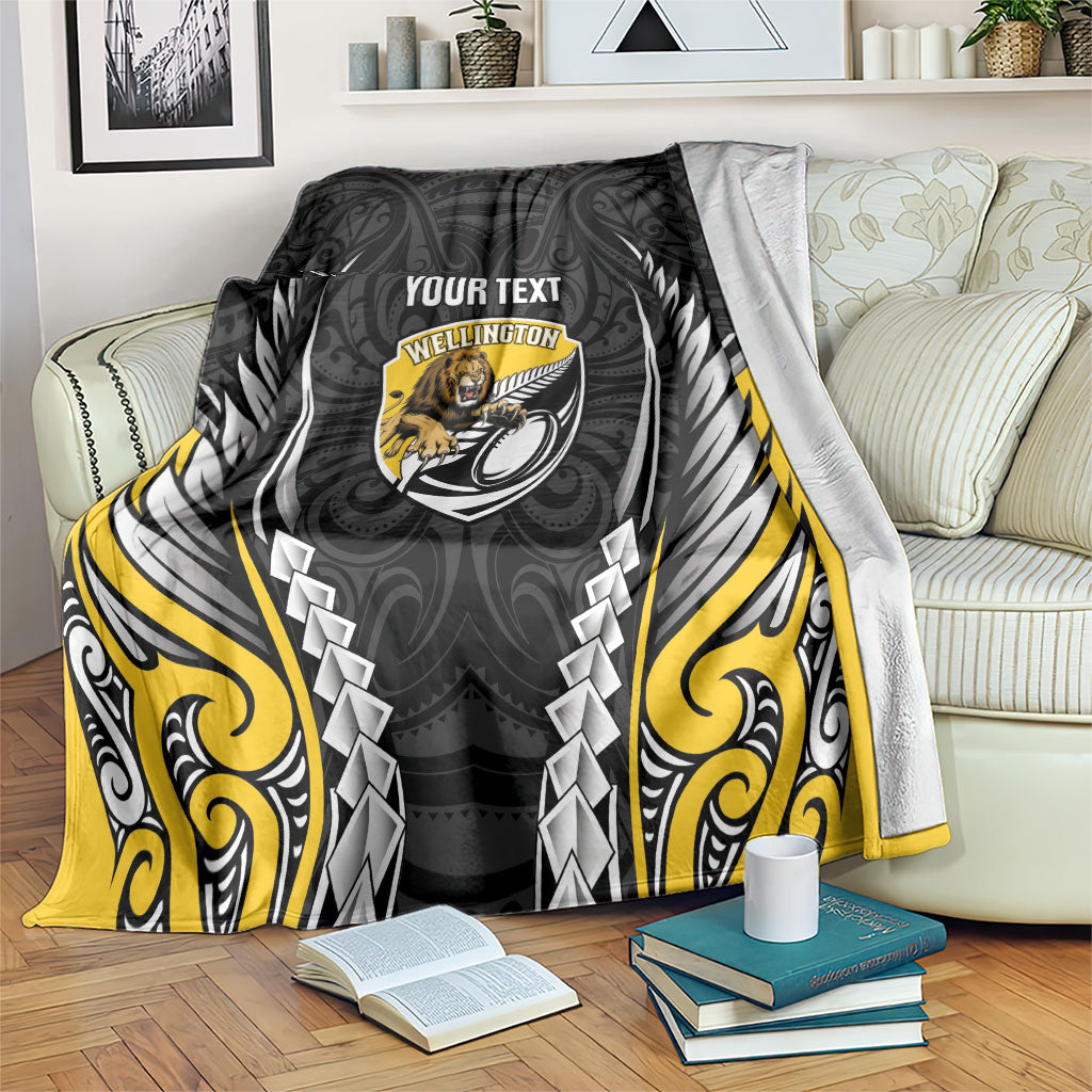 Wellington 2026 Rugby Custom Blanket NZ Maori Silver Fern