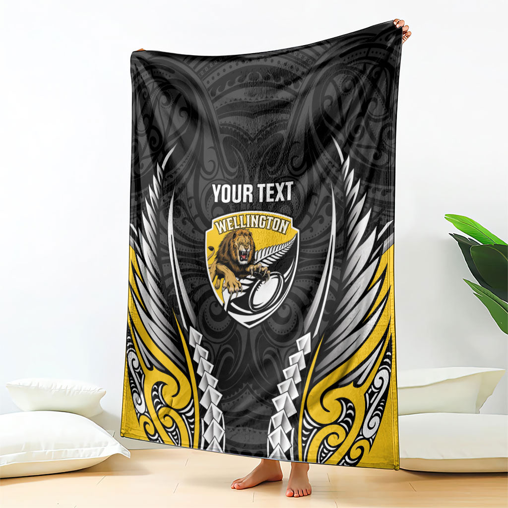Wellington 2026 Rugby Custom Blanket NZ Maori Silver Fern