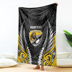 Wellington 2026 Rugby Custom Blanket NZ Maori Silver Fern