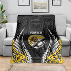 Wellington 2026 Rugby Custom Blanket NZ Maori Silver Fern
