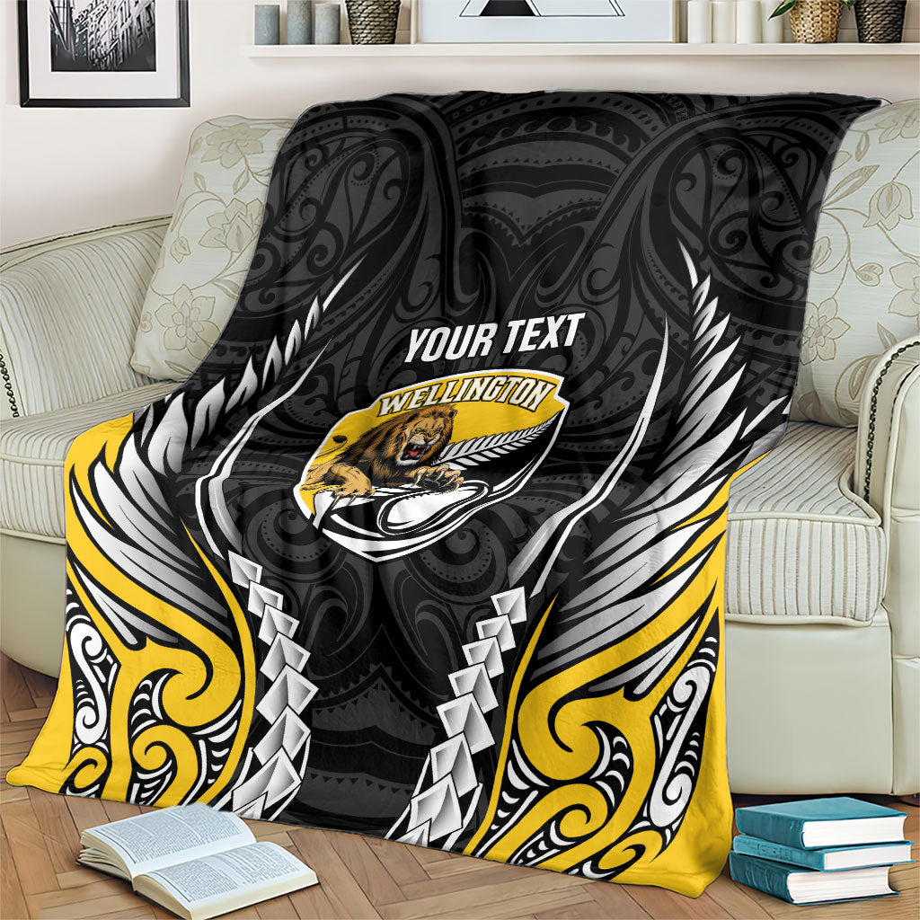 Wellington 2026 Rugby Custom Blanket NZ Maori Silver Fern