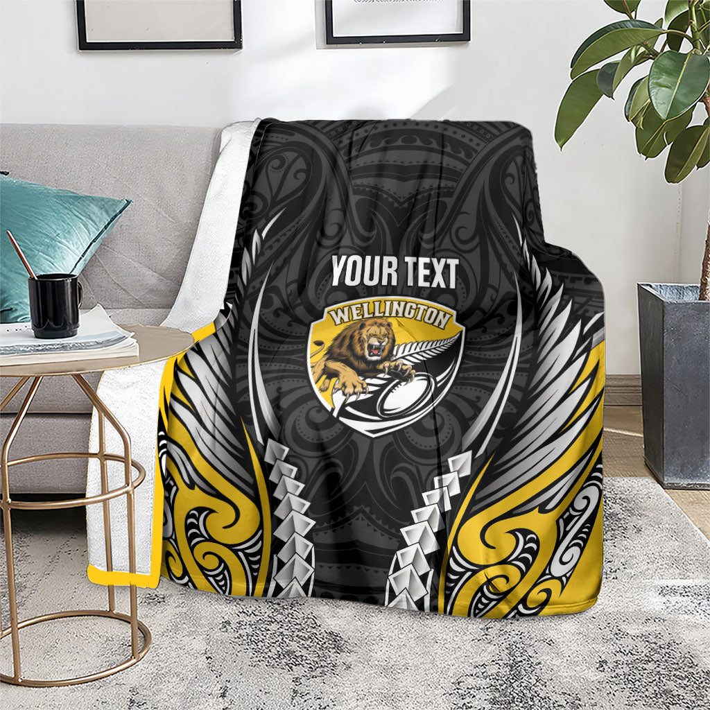 Wellington 2026 Rugby Custom Blanket NZ Maori Silver Fern
