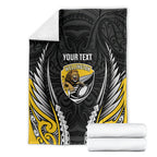 Wellington 2026 Rugby Custom Blanket NZ Maori Silver Fern