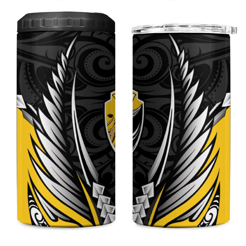 Wellington 2026 Rugby Custom 4 in 1 Can Cooler Tumbler NZ Maori Silver Fern